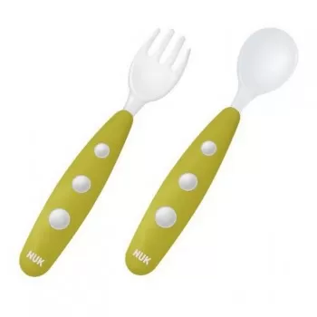 NUK PLASTIČNI PRIBOR ZA JELO 8+M