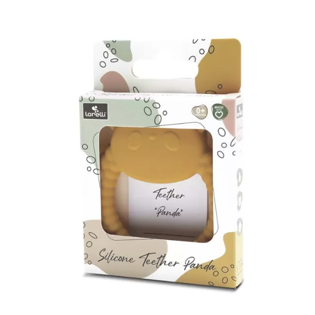 LORELLI SILIKONSKA GLODALICA ZA BEBE PANDA ŽUTA