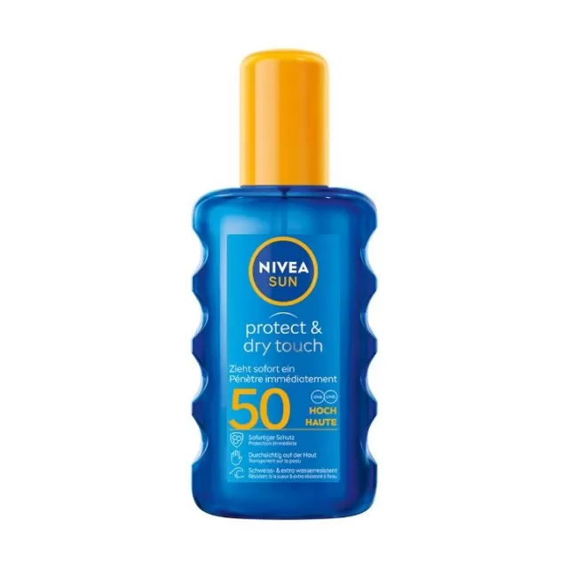 NIVEA SUN PROTECT & DRY NEVIDLJIVI SPREJ ZA ZAŠTITU OD SUNCA SPF 50+ 200ML