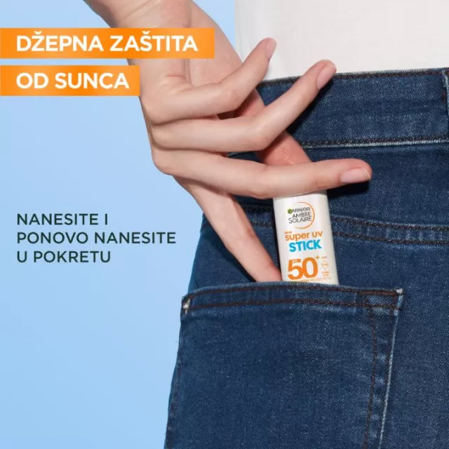 GARNIER AMBRE SOLAIRE UV NEVIDLJIVI STIK ZA LICE ZA ZAŠTITU OD SUNCA SPF50+ 9ML