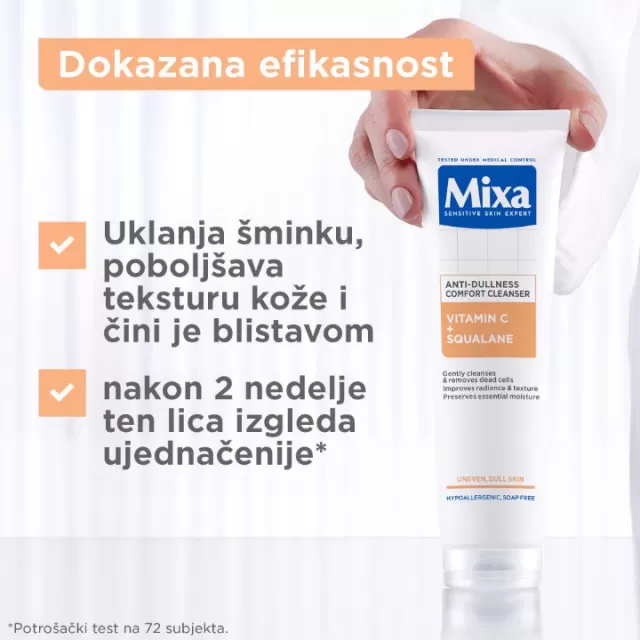 MIXA GEL ZA ČIŠĆENJE LICA PROTIV UMORNOG IZGLEDA KOŽE 150ML
