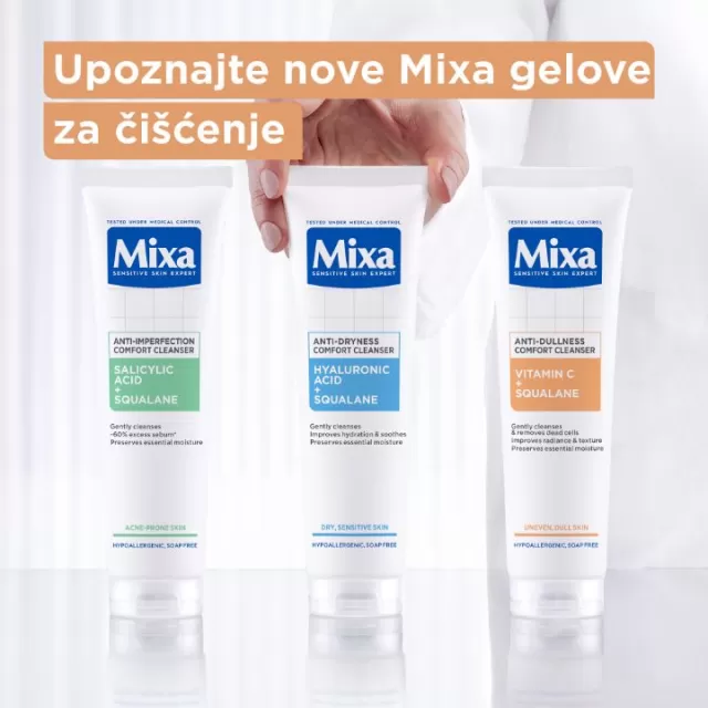 MIXA GEL ZA ČIŠĆENJE LICA PROTIV UMORNOG IZGLEDA KOŽE 150ML