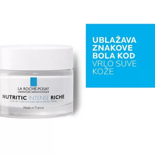 La Roche-Posay NUTRITIC INTENSE Dubinska nega za intenzivno obnavljanje suve do vrlo suve kože lica, protiv zategnutosti i žarenja, 50 ml