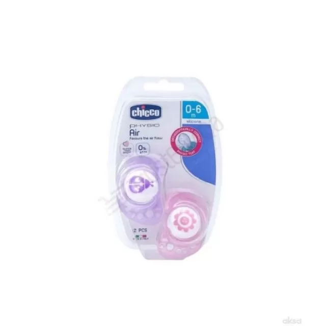 CHICCO VARALICA PHYSIO AIR SILIKONSKA 0-6M ROZA A2