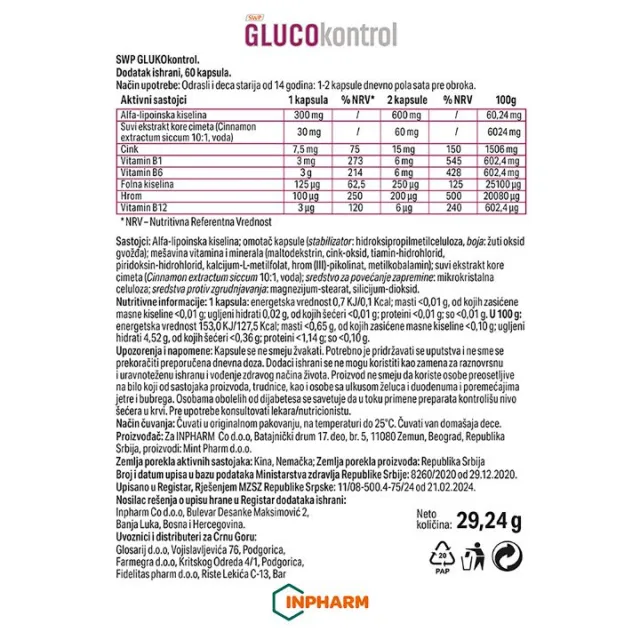 GLUCOKONTROL KAPSULE A60