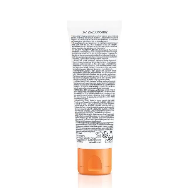 VICHY SUN CAPITAL SOLEIL Obojena zaštitna krema 3 u 1 SPF50+ protiv tamnih fleka, 50ml