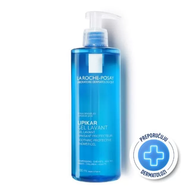 La Roche-Posay LIPIKAR GEL LAVANT Umirujući i zaštitni gel za tuširanje beba, dece i odraslih, za suvu kožu, 400 ml