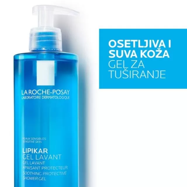 La Roche-Posay LIPIKAR GEL LAVANT Umirujući i zaštitni gel za tuširanje beba, dece i odraslih, za suvu kožu, 400 ml