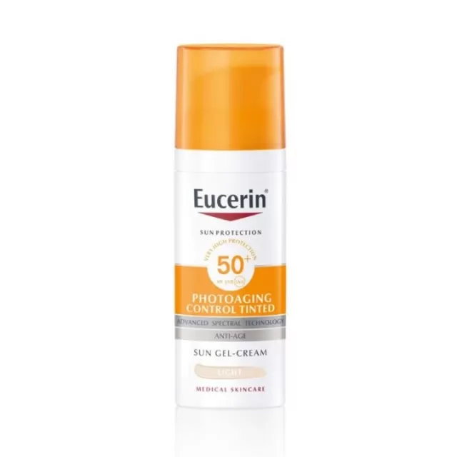 EUCERIN SUN ANTI-AGE TONIRANI FLUID ZA ZAŠTITU OD SUNCA SPF50+ SVETLI 50ML