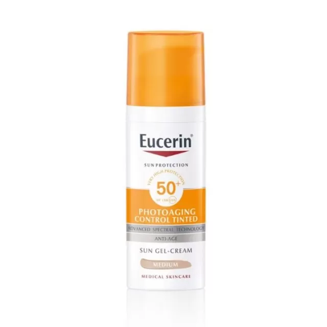 EUCERIN SUN ANTI-AGE TONIRANI FLUID ZA ZAŠTITU OD SUNCA SPF50+ TAMNI 50ML