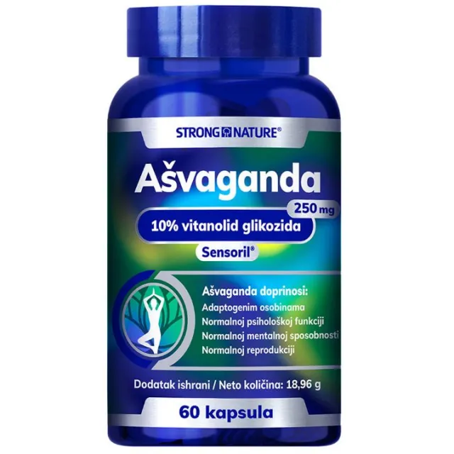STRONG NATURE AŠVAGANDA KAPSULE 250MG A60
