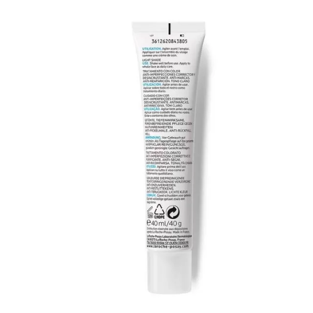 La Roche-Posay EFFACLAR DUO(+) UNIFIANT Ujednačujuća korektivna nega protiv nepravilnosti masne kože, 40 ml, Light