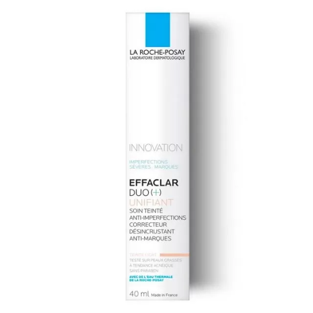 La Roche-Posay EFFACLAR DUO(+) UNIFIANT Ujednačujuća korektivna nega protiv nepravilnosti masne kože, 40 ml, Light