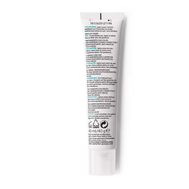 La Roche-Posay EFFACLAR DUO(+) UNIFIANT Ujednačujuća korektivna nega protiv nepravilnosti masne kože, 40 ml, Medium