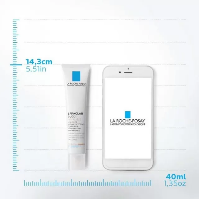 La Roche-Posay EFFACLAR DUO(+) UNIFIANT Ujednačujuća korektivna nega protiv nepravilnosti masne kože, 40 ml, Medium