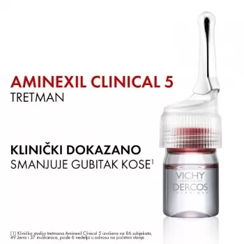 VICHY DERCOS AMINEXIL CLINICAL 5 Ampule protiv opadanja kose za muškarce, 21 ampula