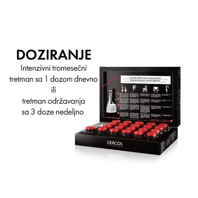 VICHY DERCOS AMINEXIL CLINICAL 5 Ampule protiv opadanja kose za muškarce, 21 ampula