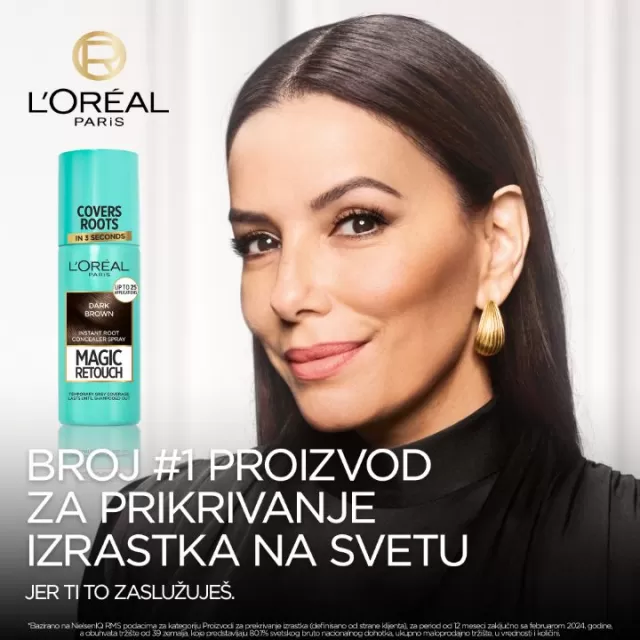 LOREAL MAGIC RETOUCH SPREJ ZA PRIKRIVANJE IZRASTKA 1 BLACK 75ML