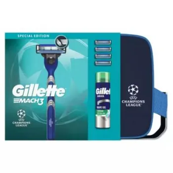 GILLETTE SET MACH 3 (BRIJAČ MACH 3+DOPUNE 4 KOM+GEL 200ML SERIES ALOE VERA) NESESER