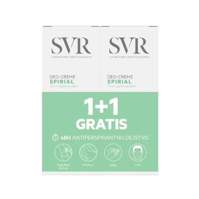 SVR SPIRIAL DEO KREMA PROMO SET 1+1 GRATIS 50ML+50ML