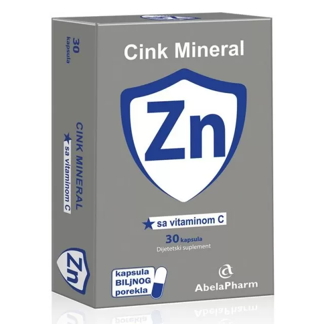 CINK MINERAL SA C VITAMINOM, 30 KAPSULA