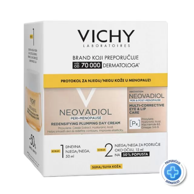 Vichy Winter promo, Neovadiol krema 50ml, suva koža + Neovadiol krema za oči 15ml
