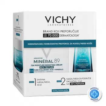 Vichy Winter promo, Mineral 89 krema RICH 50ml + Mineral 89 serum za oči 15ml