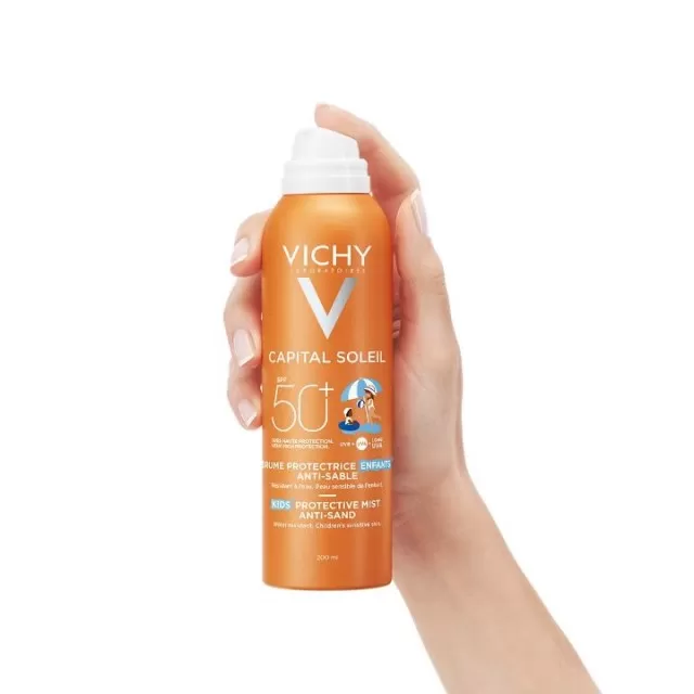 VICHY SUN CAPITAL SOLEIL Dečiji sprej protiv prilepljivanja peska na kožu SPF50+, 200ml