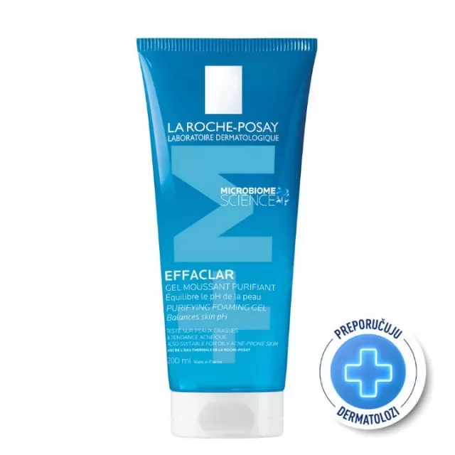 La Roche-Posay EFFACLAR Penušavi gel za čišćenje masne, osetljive kože sklone aknama, 200 ml