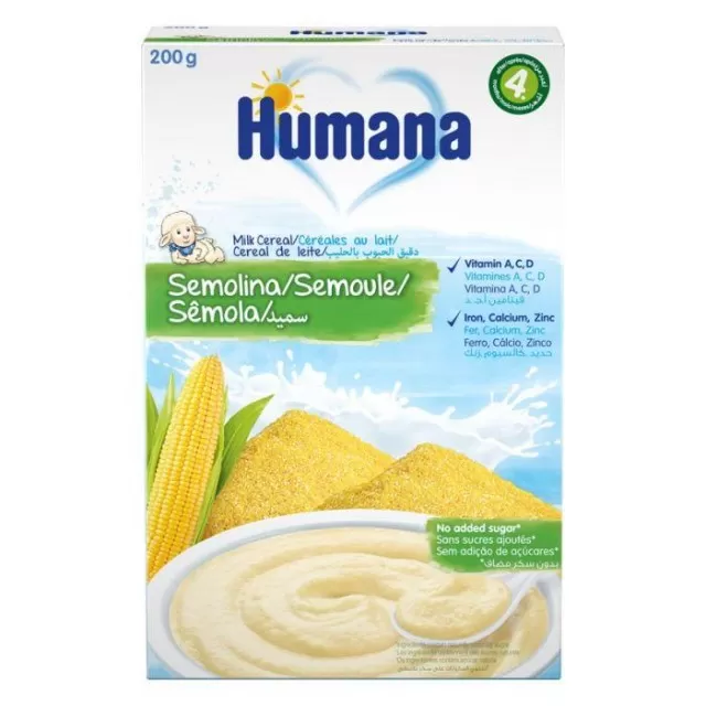 HUMANA MLEČNA KAŠICA SA KUKURUZNIM GRIZOM 200G