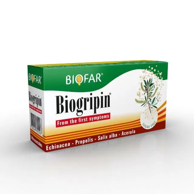 BIOFAR BIOGRIPIN 8 ŠUMEĆIH TABLETA