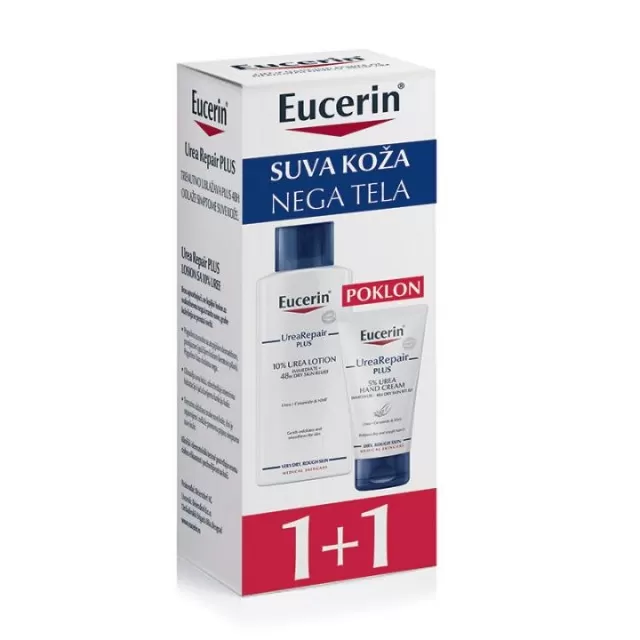 EUCERIN PROMO UREAREPAIR PLUS LOSION SA 10% UREE +GRATIS KREMA ZA RUKE SA 5% UREE