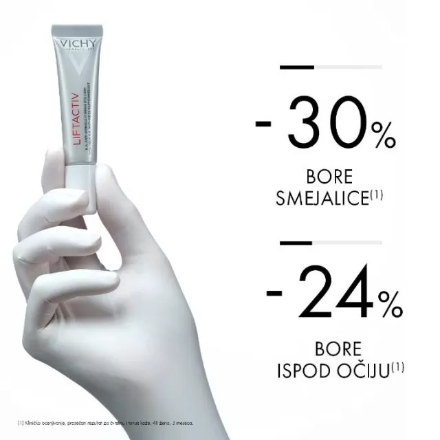 VICHY LIFTACTIV SUPREME EYES Nega za korekciju bora i čvrstine kože oko očiju, 15 ml