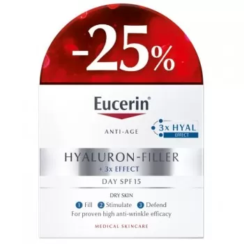 EUCERIN PROMO HYALURON-FILLER DNEVNA KREMA ZA SUVU KOŽU SPF15  -25%