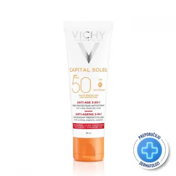 VICHY SUN CAPITAL SOLEIL Krema za zaštitu od sunca sa anti-age efektom SPF50 visoka zaštita, 50 ml