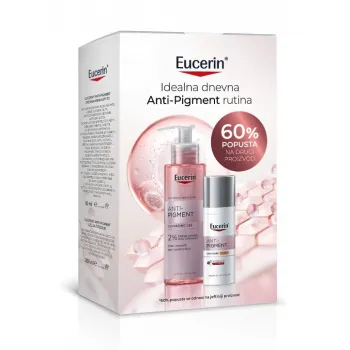 Eucerin PROMO Anti Pigment Dnevna Krema SPF30 i Gel za Čišćenje Lica 200 mL