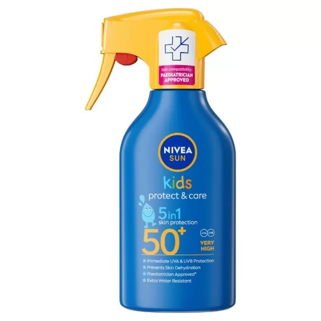 NIVEA SUN PROTECT & CARE DEČIJI SPREJ SA RASPRŠIVAČEM SPF 50+ 270ML