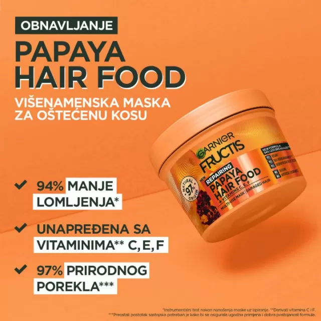FRUCTIS MASKA HAIR FOOD PAPAYA 390ML