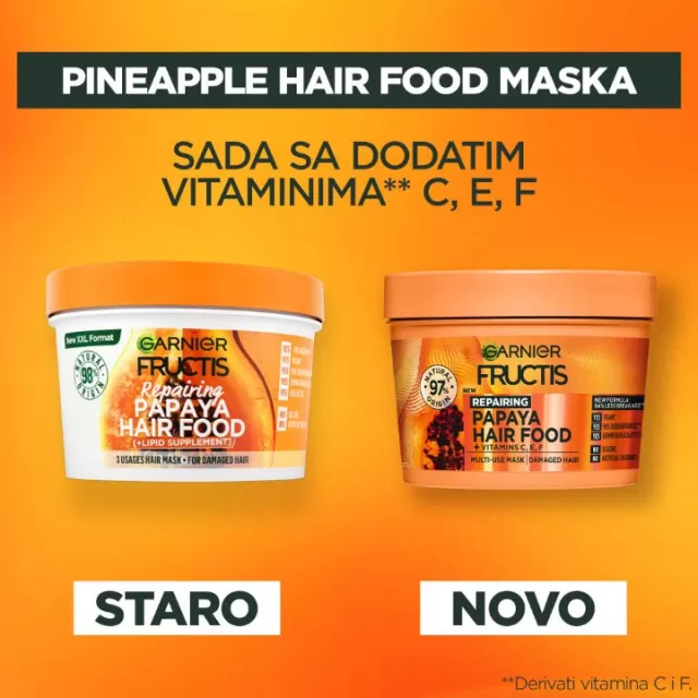 FRUCTIS MASKA HAIR FOOD PAPAYA 390ML