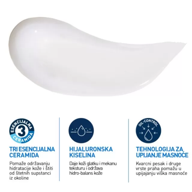 CeraVe Hidratantna gel krema za masnu kožu, 52 ml