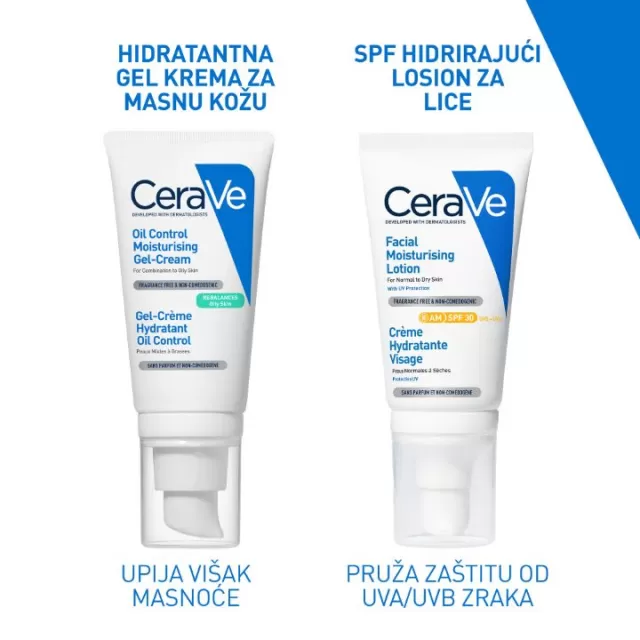 CeraVe Hidratantna gel krema za masnu kožu, 52 ml