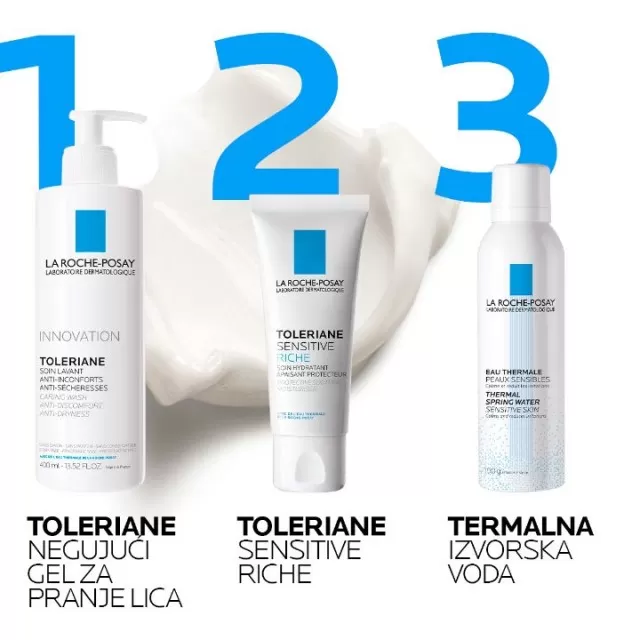La Roche-Posay TOLERIANE SENSITIVE RICHE Bogata hidratantna nega za ravnotežu mikrobioma osetljive kože, normalna do suva koža, 40 ml