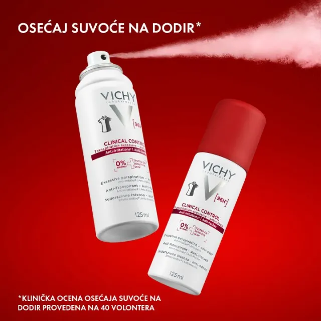 Vichy Clinical Control Antiperspirant Sprej protiv znojenja, 125 ml