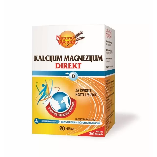 NATURAL WEALTH KALCIJUM MAGNEZIJUM DIREKT+VITAMIN D KESICE A20