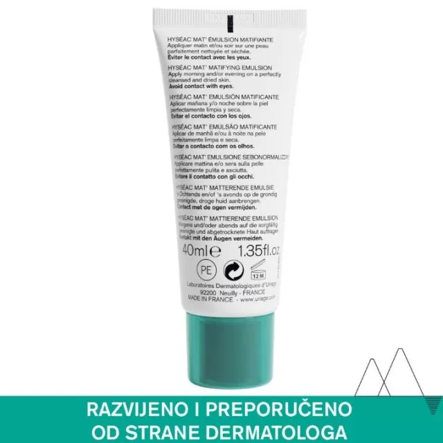 URIAGE HYSEAC MAT EMULZIJA 40ML