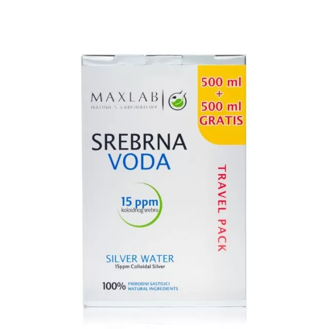 SREBRNA VODA 15PPM 500ML 1+1 MAXLAB