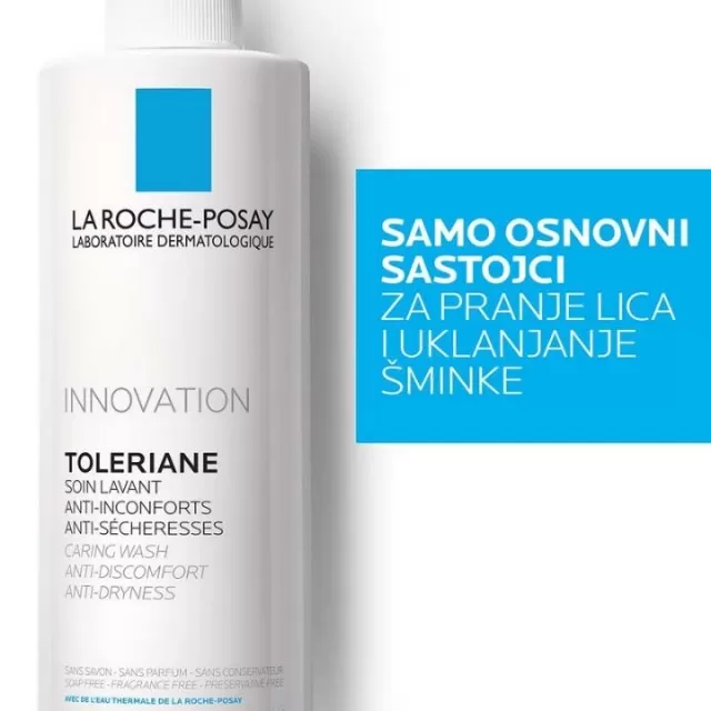 La Roche-Posay TOLERIANE Negujući gel za pranje lica protiv suvoće i neugodnog zatezanja kože, 400 ml