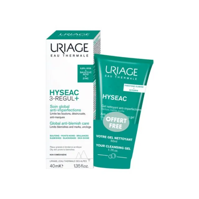 URIAGE PROMO SET HYSEAC 3-REGUL+ KREMA + HYSEAC GEL 50ML