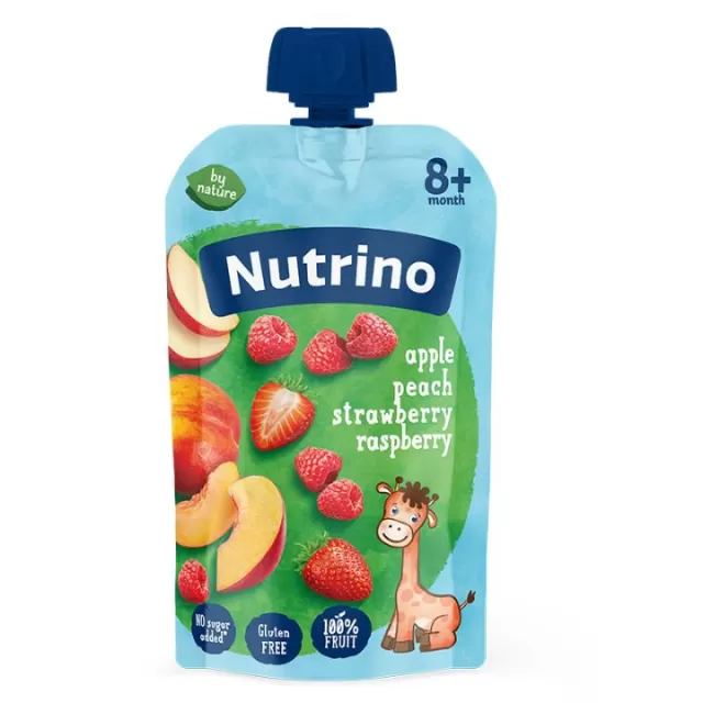 NUTRINO VOĆNI PIRE - JABUKA, BRESKVA, JAGODA I MALINA 100G
