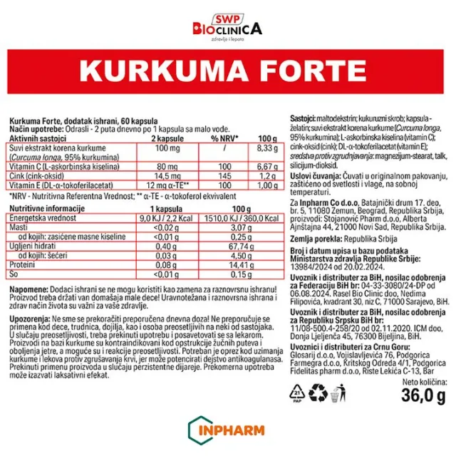 KURKUMA FORTE 60 KAPSULA